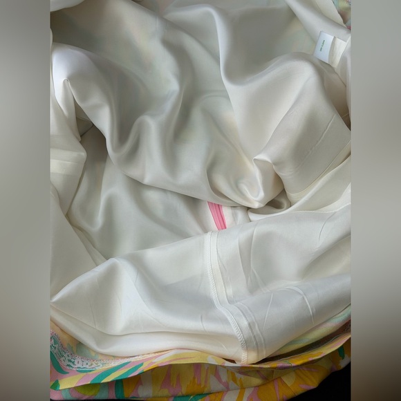 Lilly Pulitzer Sleeveless Fit & Flare Dress Size 10 Floral Pink Yellow Green - Picture 11 of 15